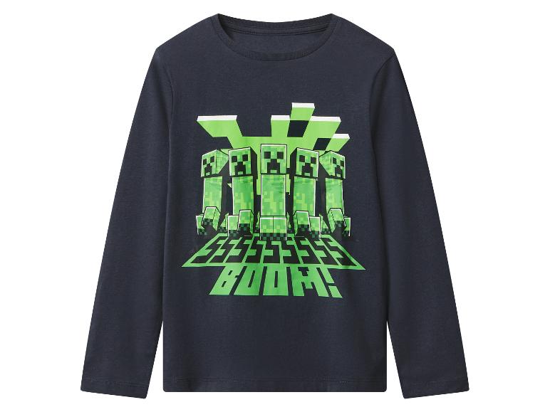 Minecraft Langarm-T-Shirt mit Creeper-Aufdruck