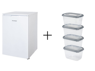 SILVERCREST® Kühlschrank mit Gefrierfach »SKS 121 A1« + Kühlschrankdosenset