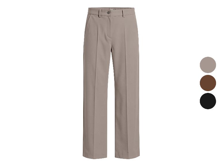 Graue, braune und schwarze High-Waist-Hosen mit weitem Bein