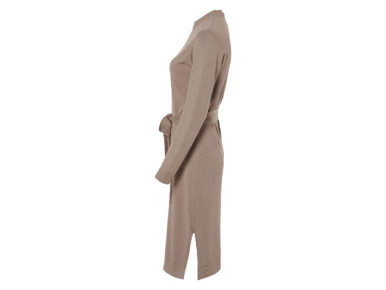Damen Strickkleid, mit Seitenschlitzen
