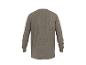 Herren Langarm-T-Shirt in Grau-Melange, Rückansicht