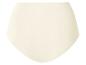 Cremefarbener High-Waist-Slip mit dezentem Rippbund.