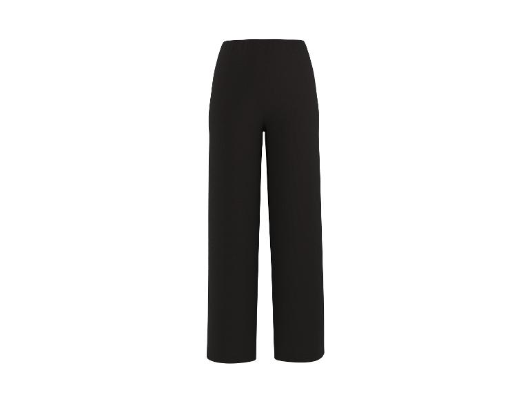 Schwarze Damenhose mit weitem Bein