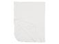 Weiße Babydecke mit Rüschenbesatz