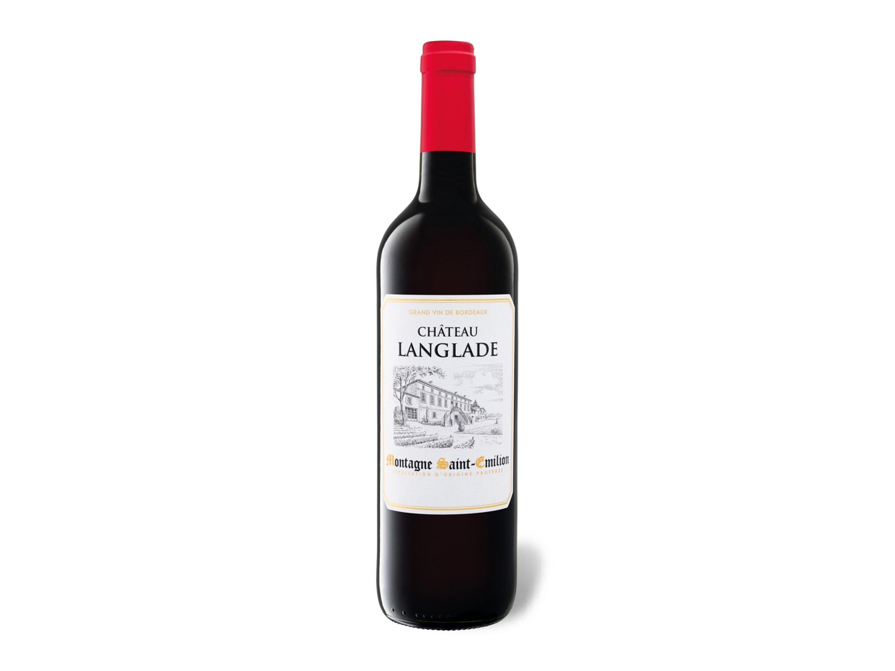 Lidl Wein-Angebot - Château Langlade Montagne Saint-Émilion AOP, Rotwein 2022