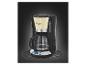 Ein schwarzer Russell Hobbs Kaffeemaschine mit Glaskanne.