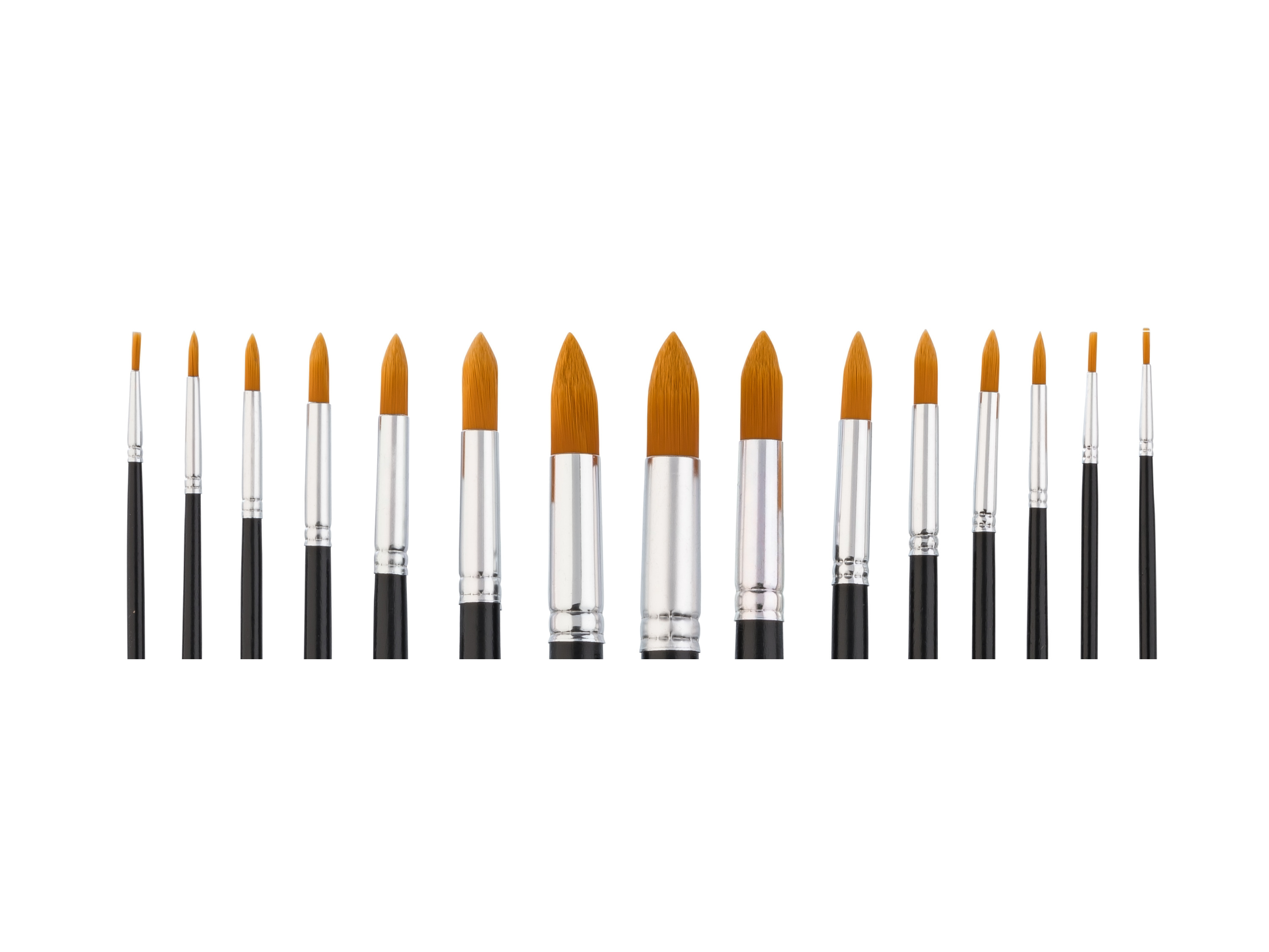 Thumbnail - crelando® Nylon Pinsel (rund /15-teilig)