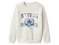 Cremefarbenes Langarm-Sweatshirt mit Stitch-Aufdruck und der Jahreszahl 2002