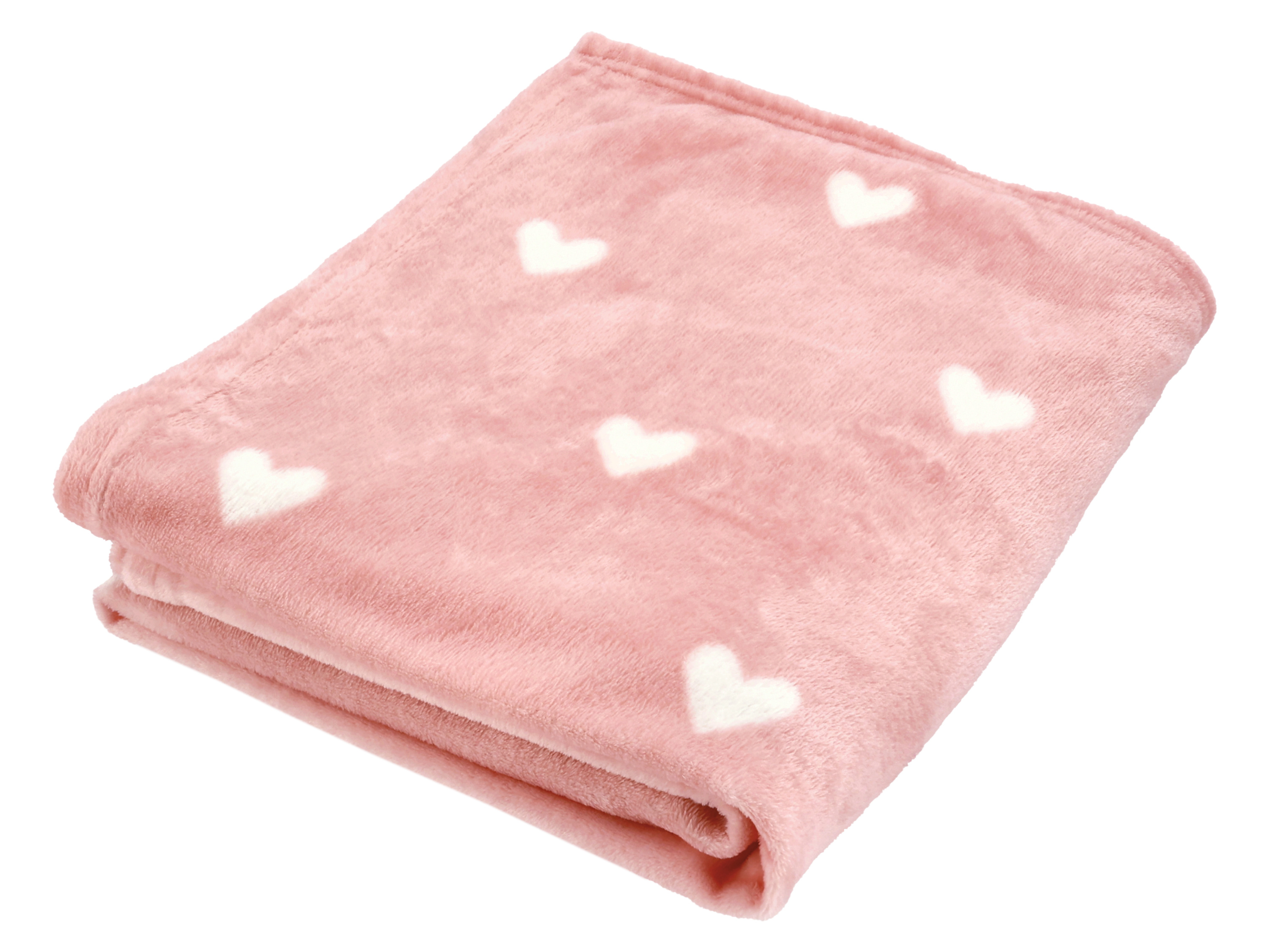 LIVARNO® Kuscheldecke 190gsm 130x160cm (Rosa)