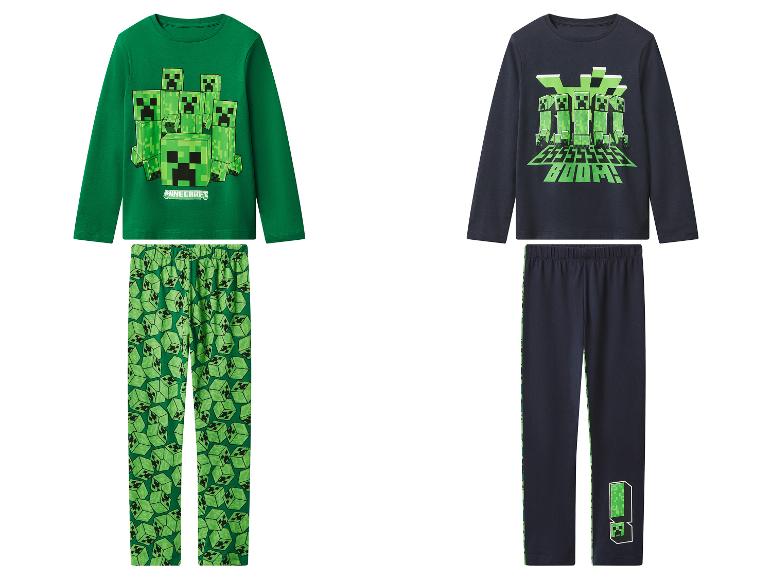 Minecraft Pyjama-Sets mit grünen und dunkelblauen Designs
