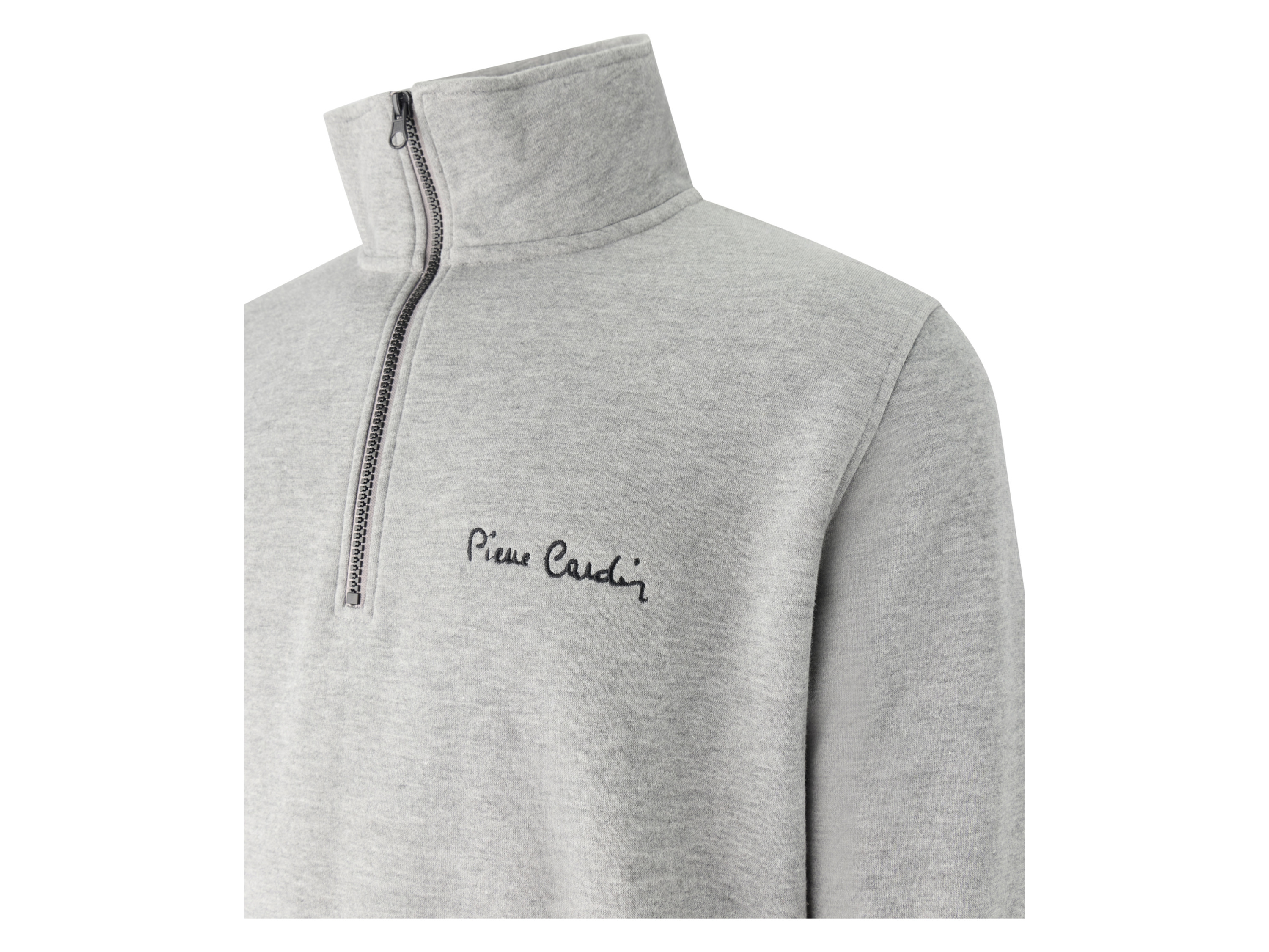 PIERRE CARDIN Herren Zip Troyer (graumelange, XL) – Bild 2 von 3