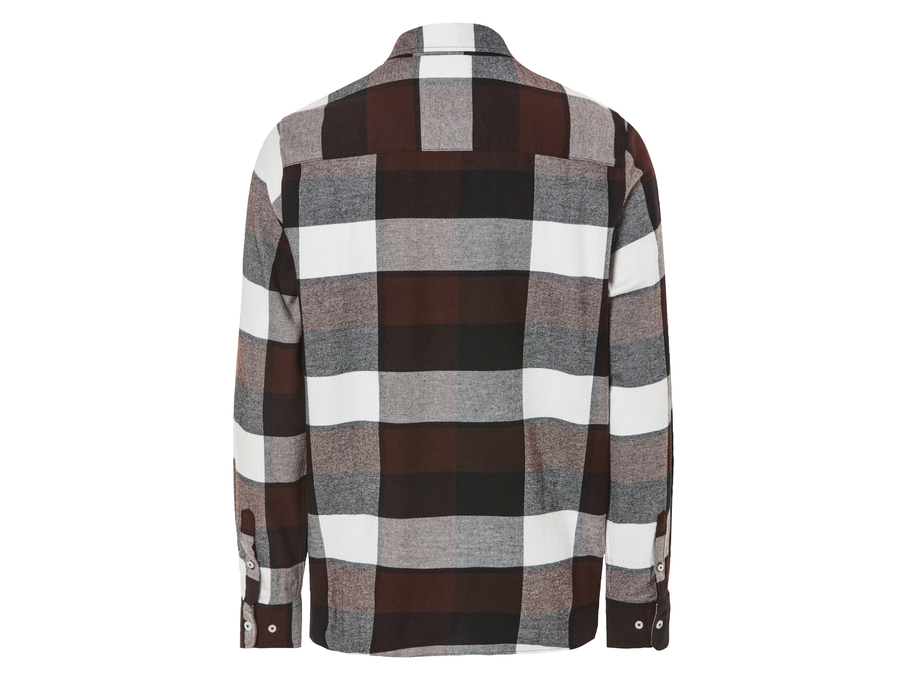 Thumbnail - LIVERGY® Herren Freizeithemd Flanell (Braun/Weiß, L(41/42))