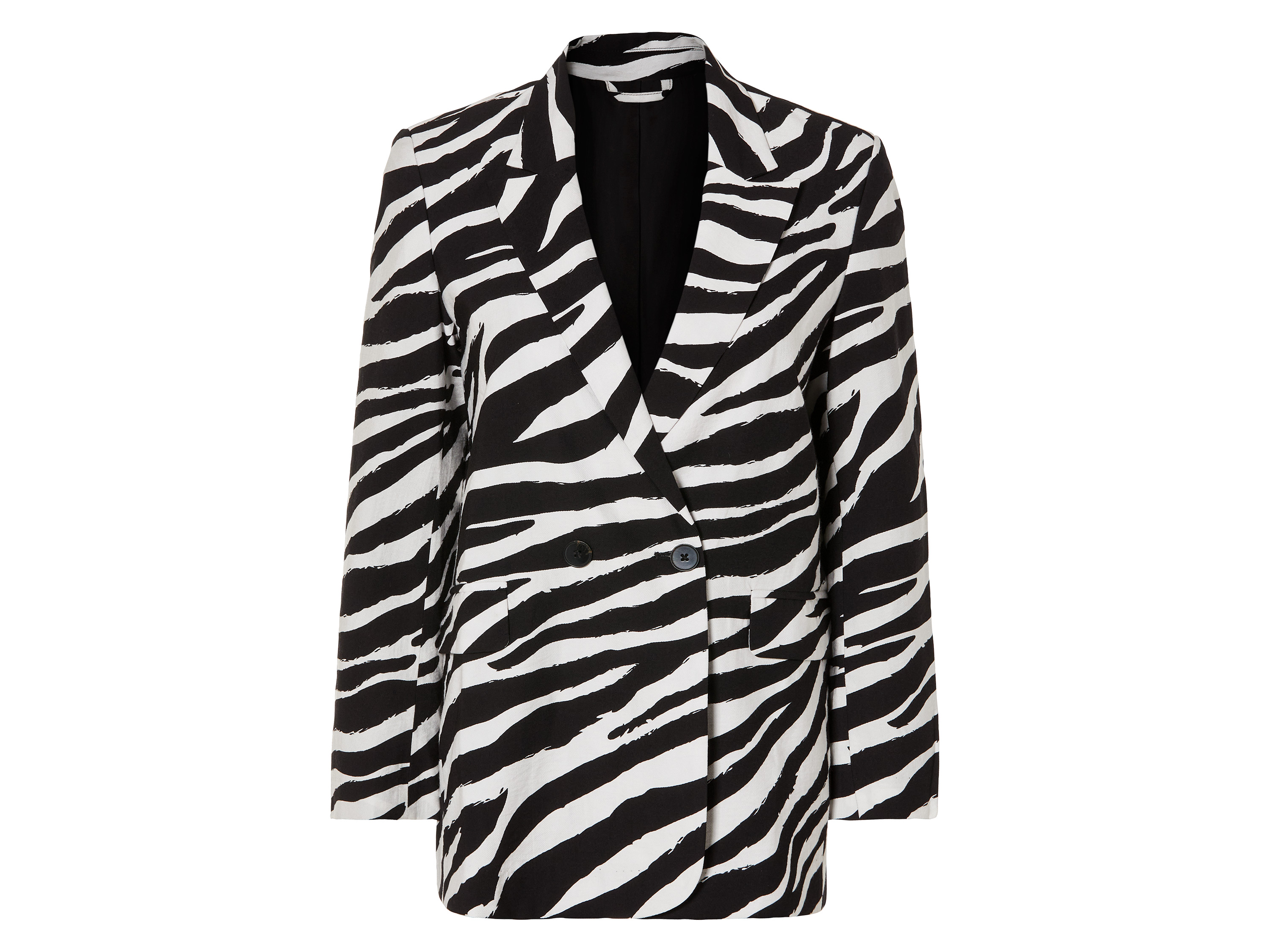 esmara® Damen Blazer (Schwarz/weiß, 44) | 04335747047176