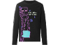 Schwarzes Langarmshirt mit lila Enderman-Motiv und dem Schriftzug A Builder's Best Friend