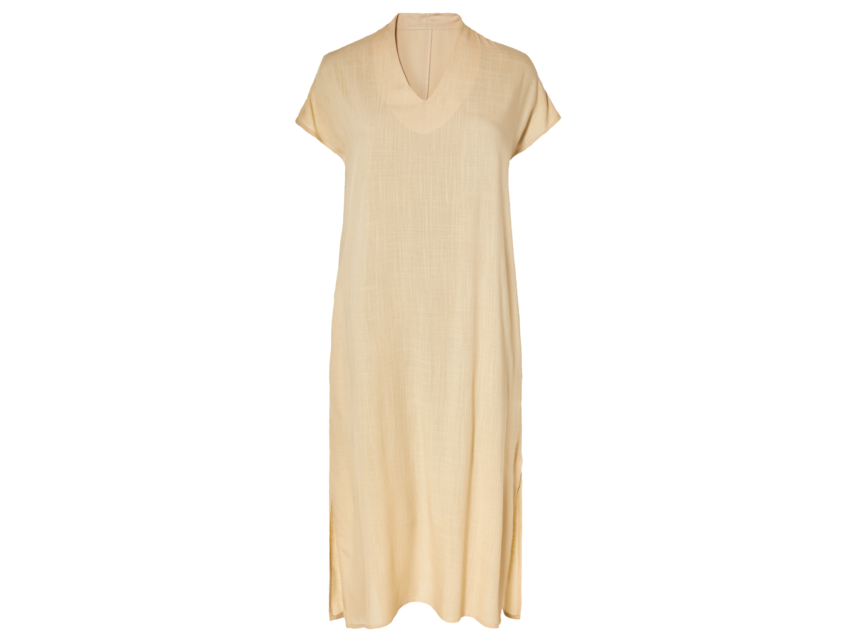 esmara® Damen Kleid Midi (Beige, 44) | 04335747051371