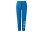 Blaue Kinder-Jogginghose mit Cartoon-Charakter-Prints am Bein.