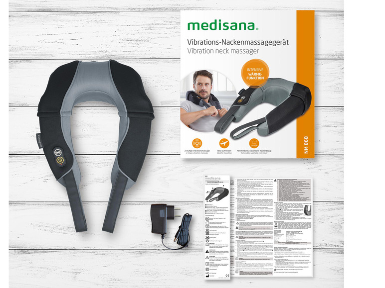 Medisana Vibrations-Nackenmassagegerät mit Wärmefunktion.