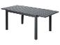 Dunkelgrauer ausziehbarer Gartentisch mit Lattenrostplatte