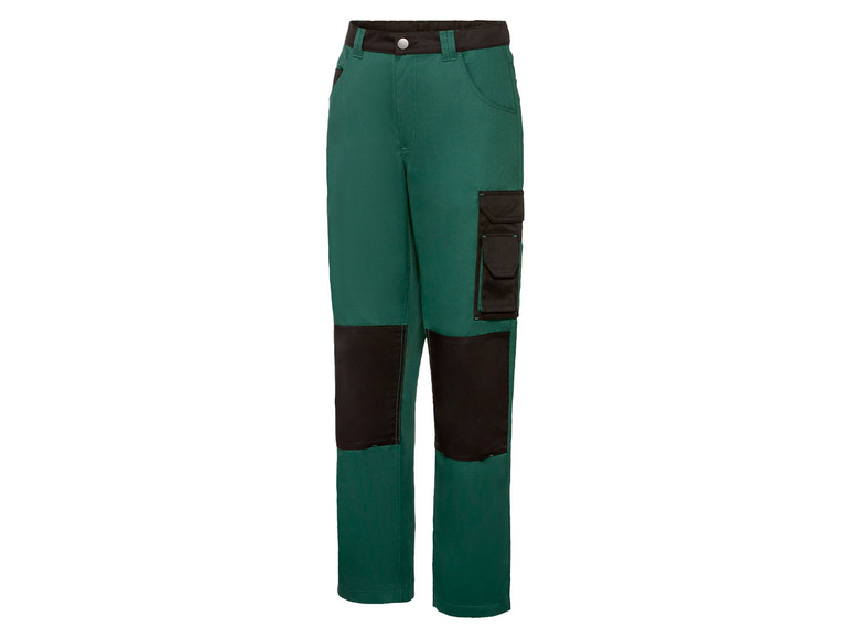 Grüne Arbeitshose mit Knieschützern