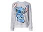 Graues Langarm-Sweatshirt mit blauem Stitch-Charakter und dem Schriftzug „Stitch“.
