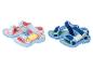 Zwei Paar Kindersandalen: ein Paar rosa-blau und ein Paar blau-grün.