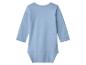 Hellblauer Langarm-Babybody mit Rundhalsausschnitt