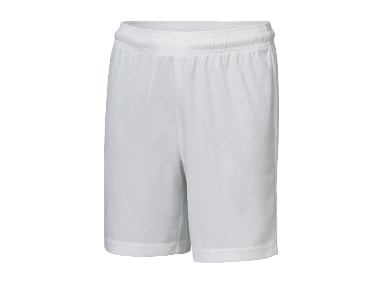 Weiße Sport-Shorts.