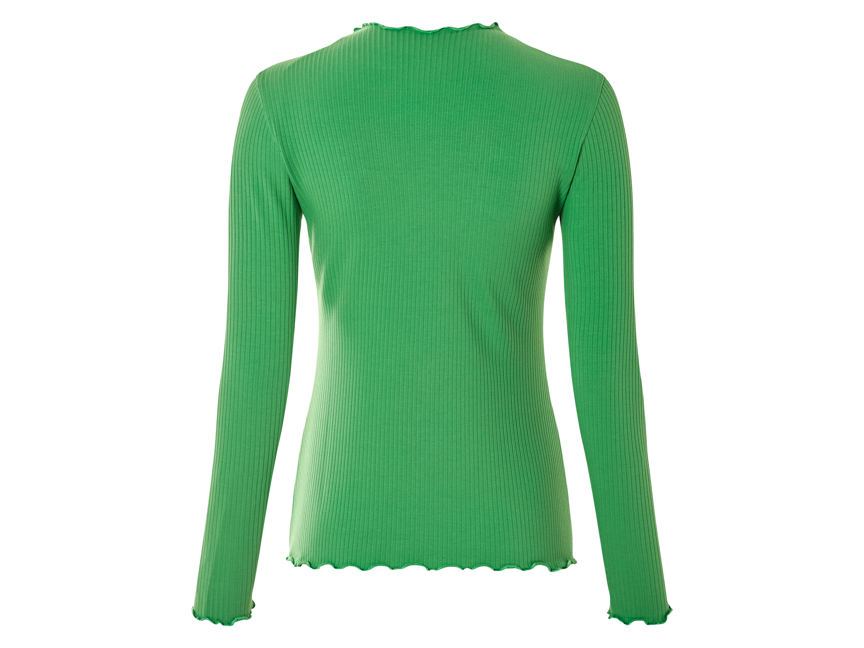 Thumbnail - esmara® Damen Langarmshirt Rippe 2er (Grün/Weiß, L(44/46))