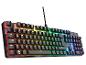 Gaming-Tastatur mit RGB-Hintergrundbeleuchtung und deutschem Tastenlayout.