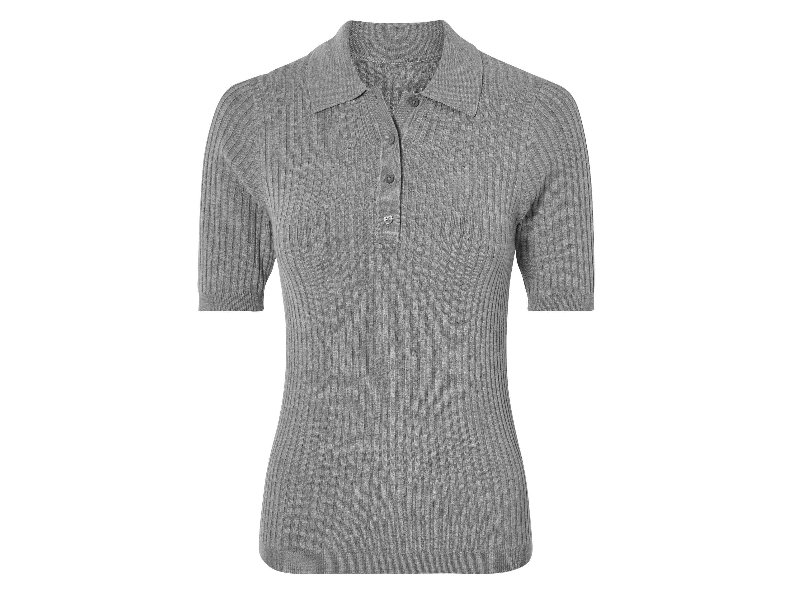 esmara® Damen Poloshirt Kurzarm (Grau, XL(48/50))““ | grau