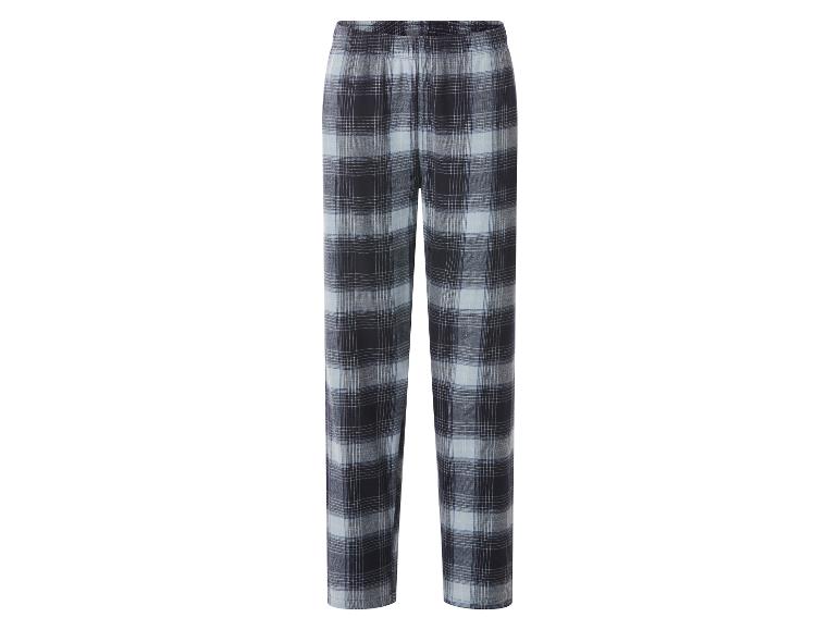 Karierte Pyjamahose in Grau- und Blautönen