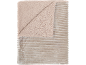 Beige Sherpa- und gerippte Samtdecke.