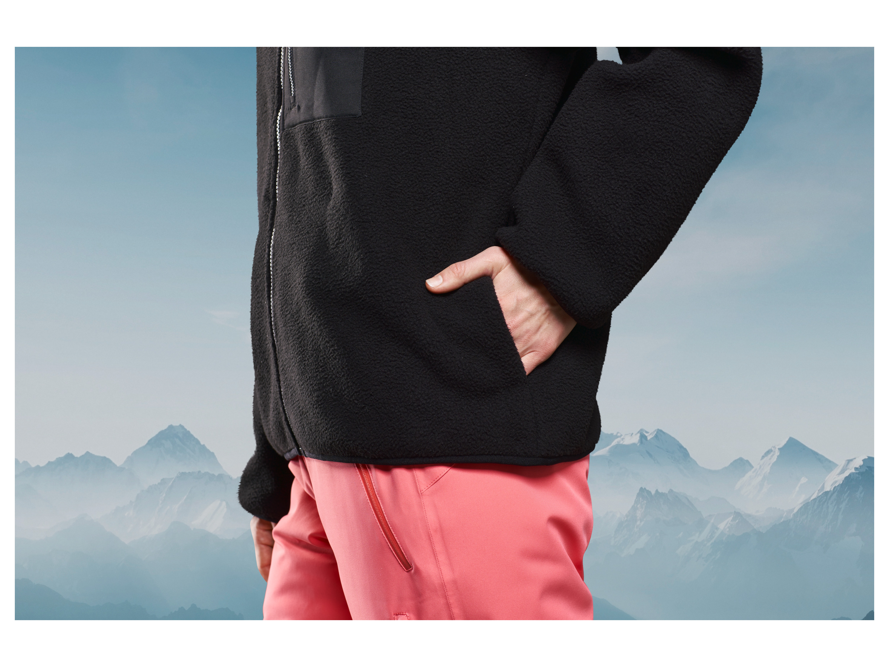 Thumbnail - CRIVIT Damen Jacke Lammfellimitat (Schwarz, L(44/46))