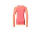 Korallen- und orangefarbenes Langarm-Sportshirt