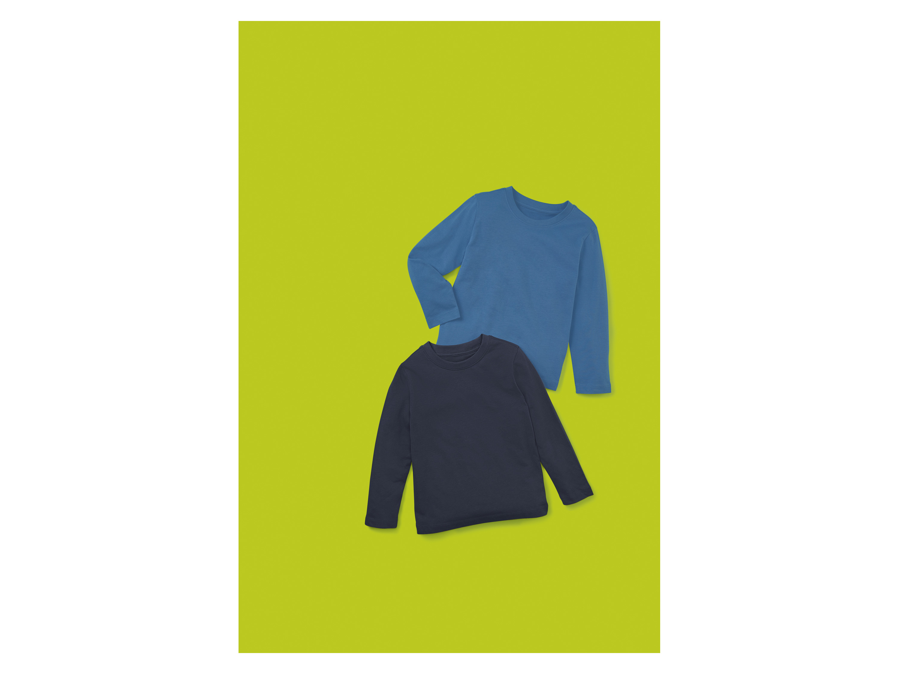 LUPILU® Kleinkinder Mädchen Jungen Langarmshirt 2 Stück (blau/Navy, 98/104) – Bild 2 von 4