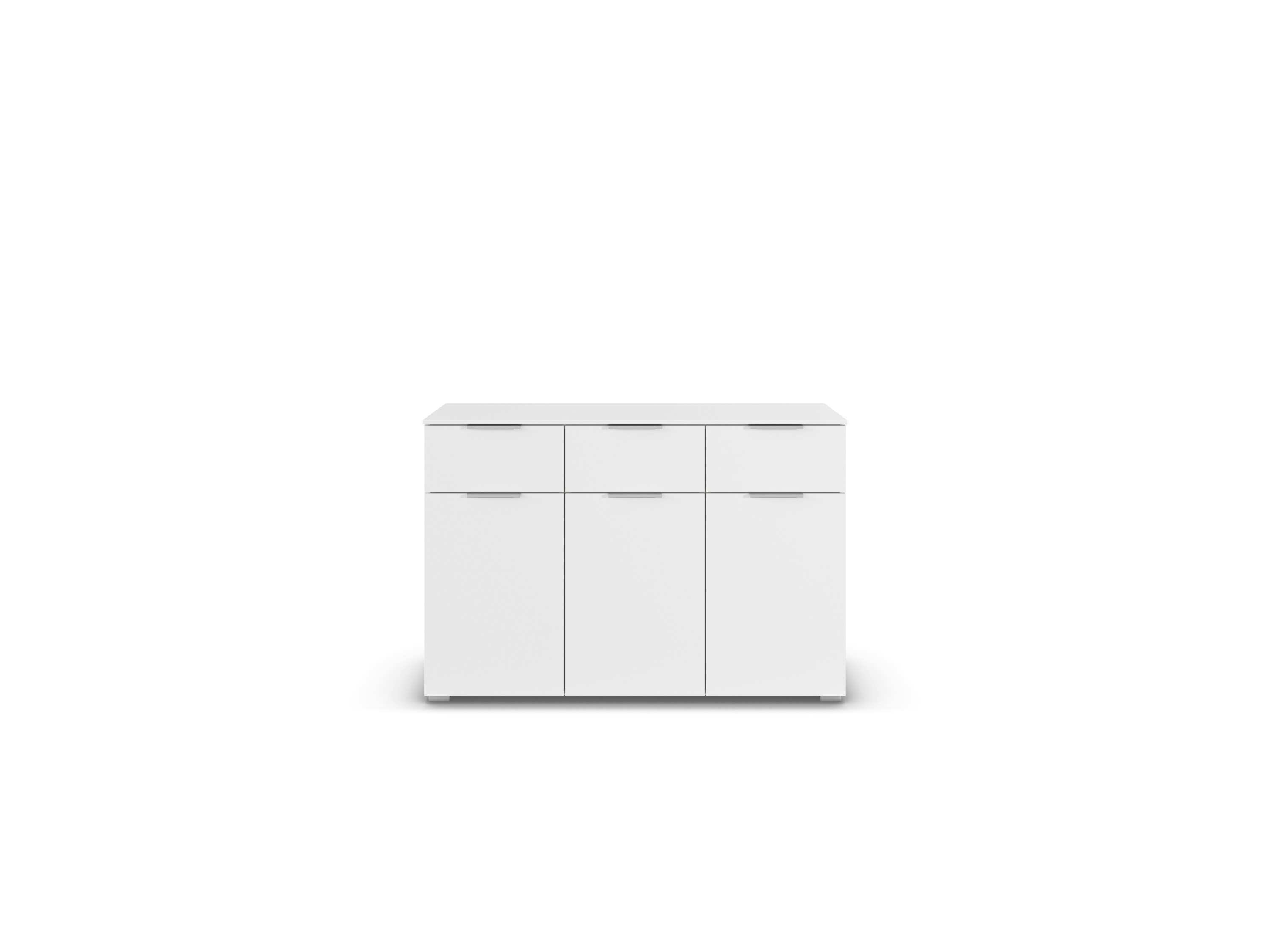 Thumbnail - rauch ORANGE Alabama Kommode (3-türig, 3 Schubladen, Weiß, 120 x 81 cm)