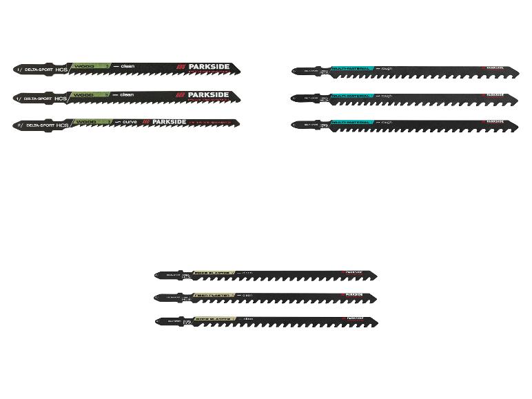 Sägeblätter für Holz, Multimaterial und Gipskarton von Parkside.