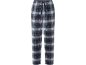 Marineblaue und weiße karierte Pyjamahose mit Kordelzug.