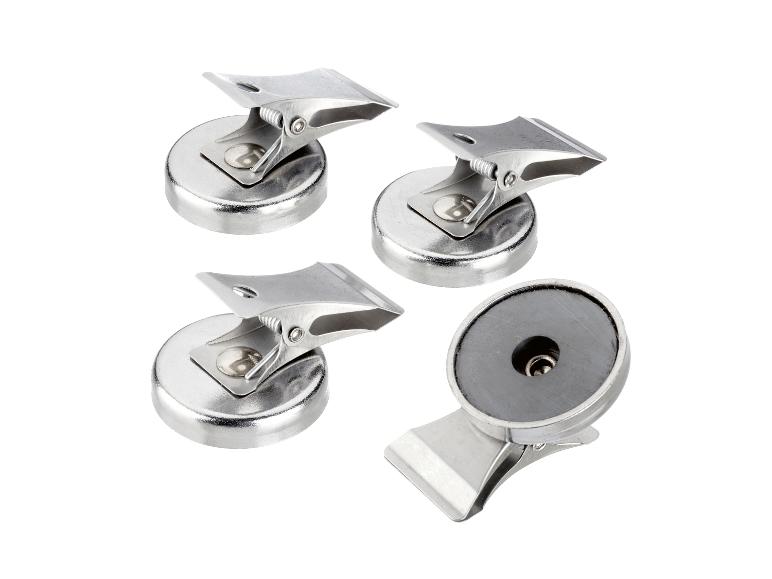 Drei magnetische Klemmen mit Clips