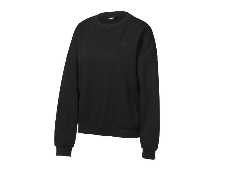 Schwarzes Crivit Rundhals-Sweatshirt mit dezentem Logo auf der Brust