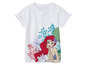 Weißes T-Shirt mit Ariel von Disney Princess mit Rüschen.