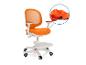 Oranger Kinder-Bürostuhl mit Netzrückenlehne und abnehmbarem Sitzbezug