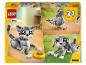 LEGO Creator 3-in-1 Box mit Katzen-, Tauben- und Hundemodellen.