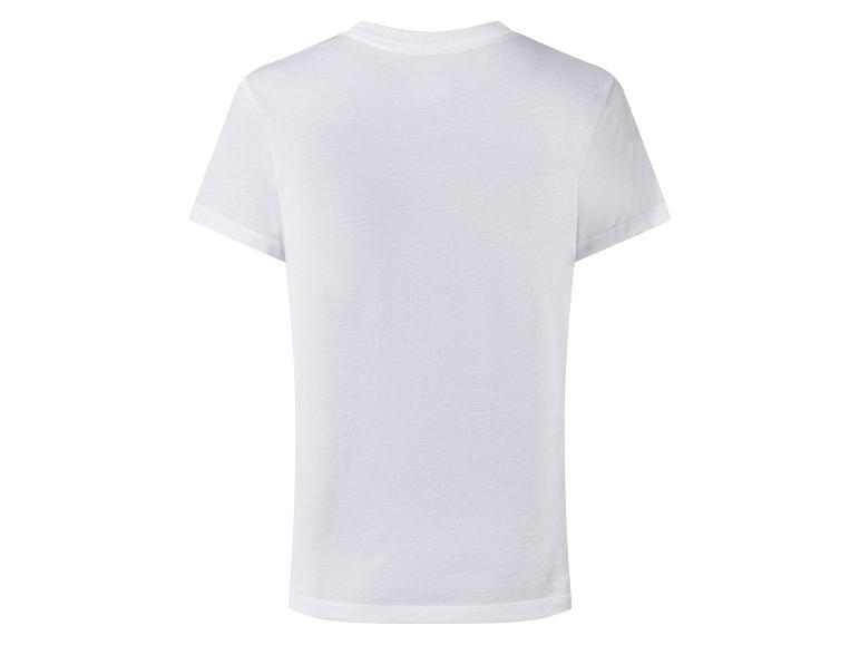 Einfaches weißes T-Shirt, Rückseite.