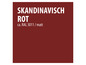 Farbmuster skandinavisch rot, RAL 3011 matt.