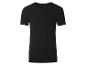 Schwarzes Herren-T-Shirt mit kurzen Ärmeln und V-Ausschnitt