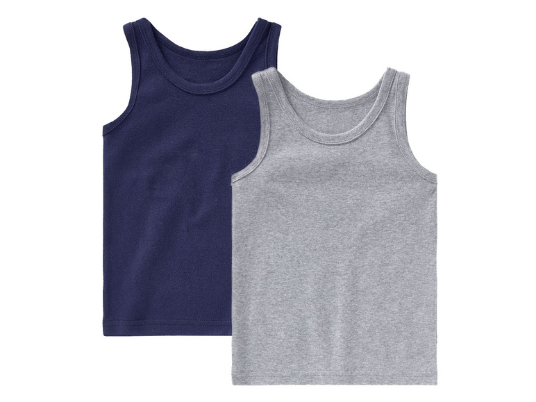 Gehe zu Vollbildansicht: lupilu Kleinkinder Jungen Feinripp-Unterhemd, 2 Stück - Bild 2