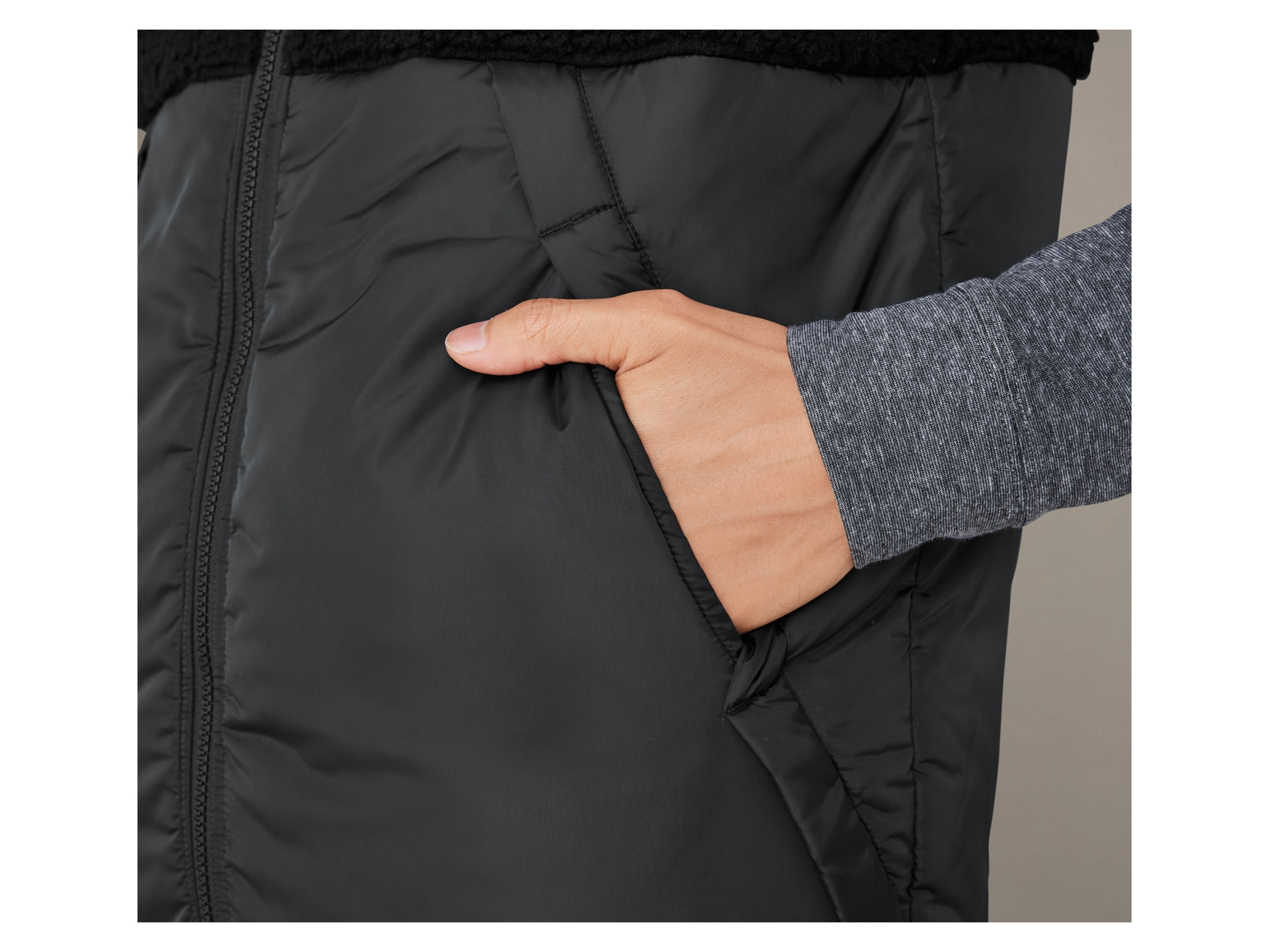 Thumbnail - LIVERGY® Herren Weste Teddyfell (Schwarz, L(52/54))