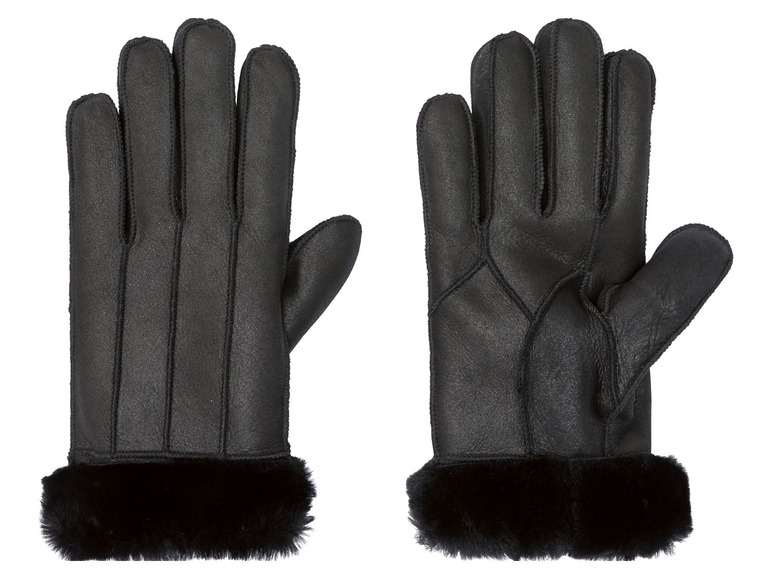 Gehe zu Vollbildansicht: LIVERGY® Herren Lammfell-Handschuhe aus Leder - Bild 3