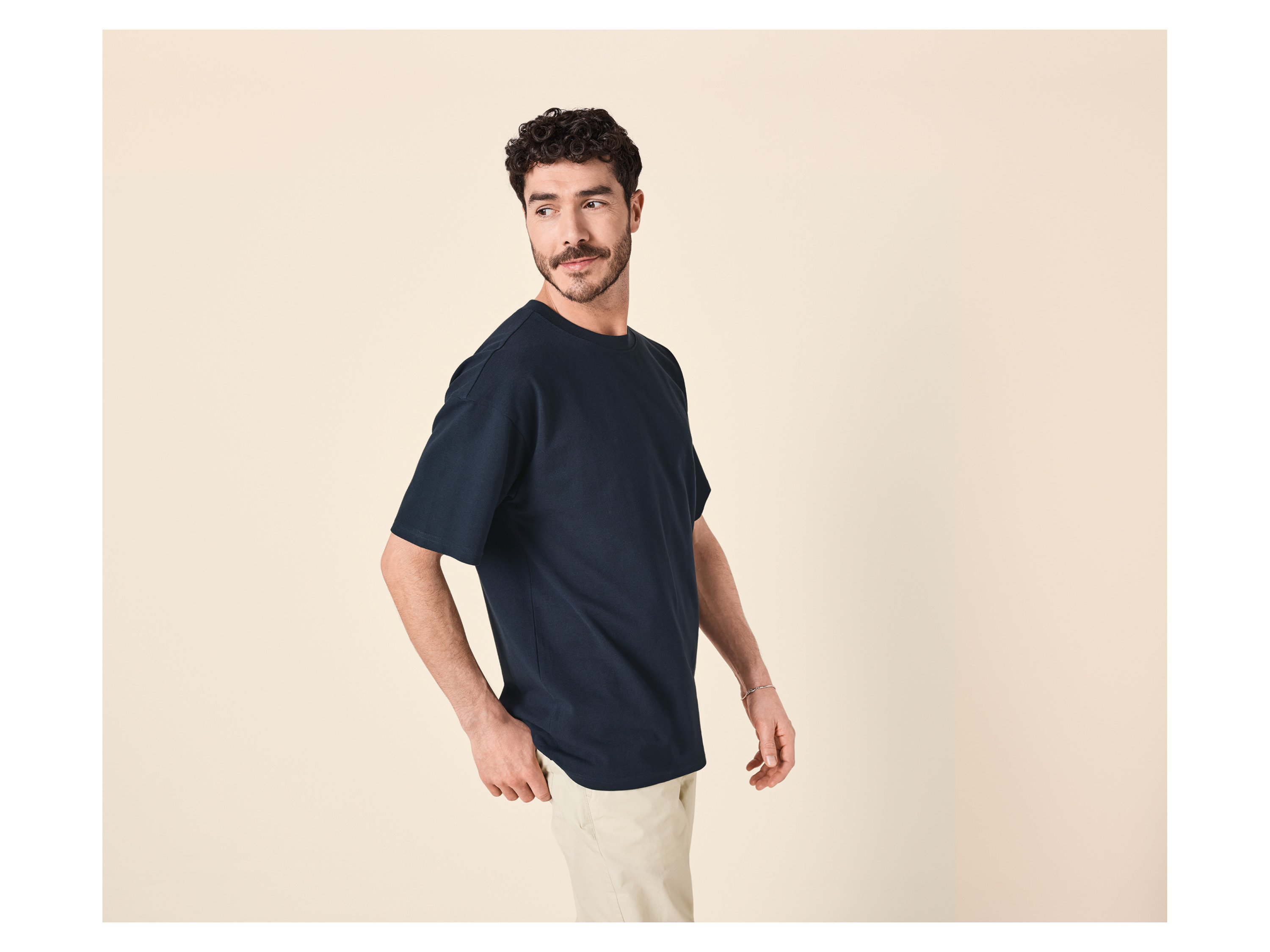 ESMARA MEN Herren T-Shirt (Navy, L (52/54)) – Bild 2 von 3
